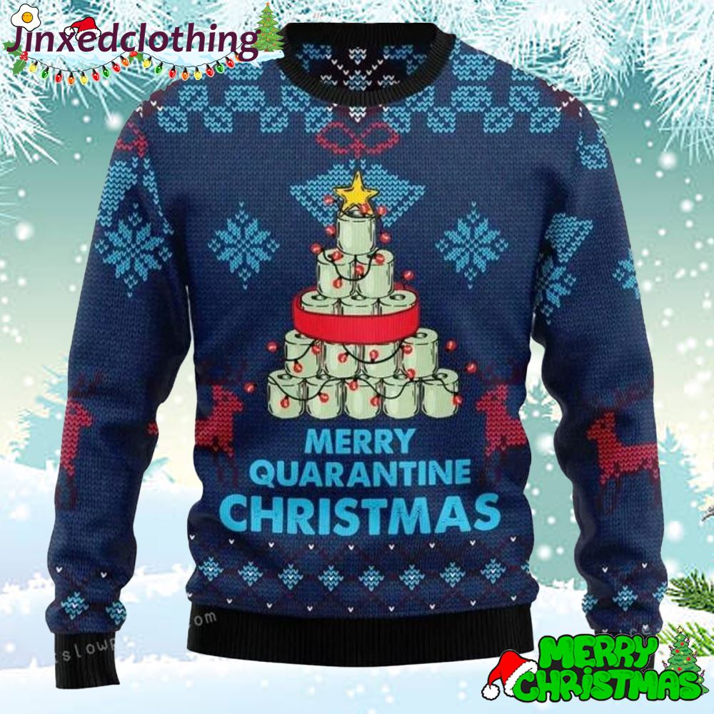 Merry Quarantine Christmas 2020 Womens Ugly Sweater 